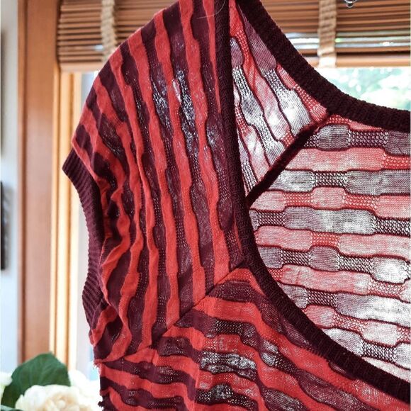 Anthropologie LUX Peasant Top Striped - Picture 3 of 8